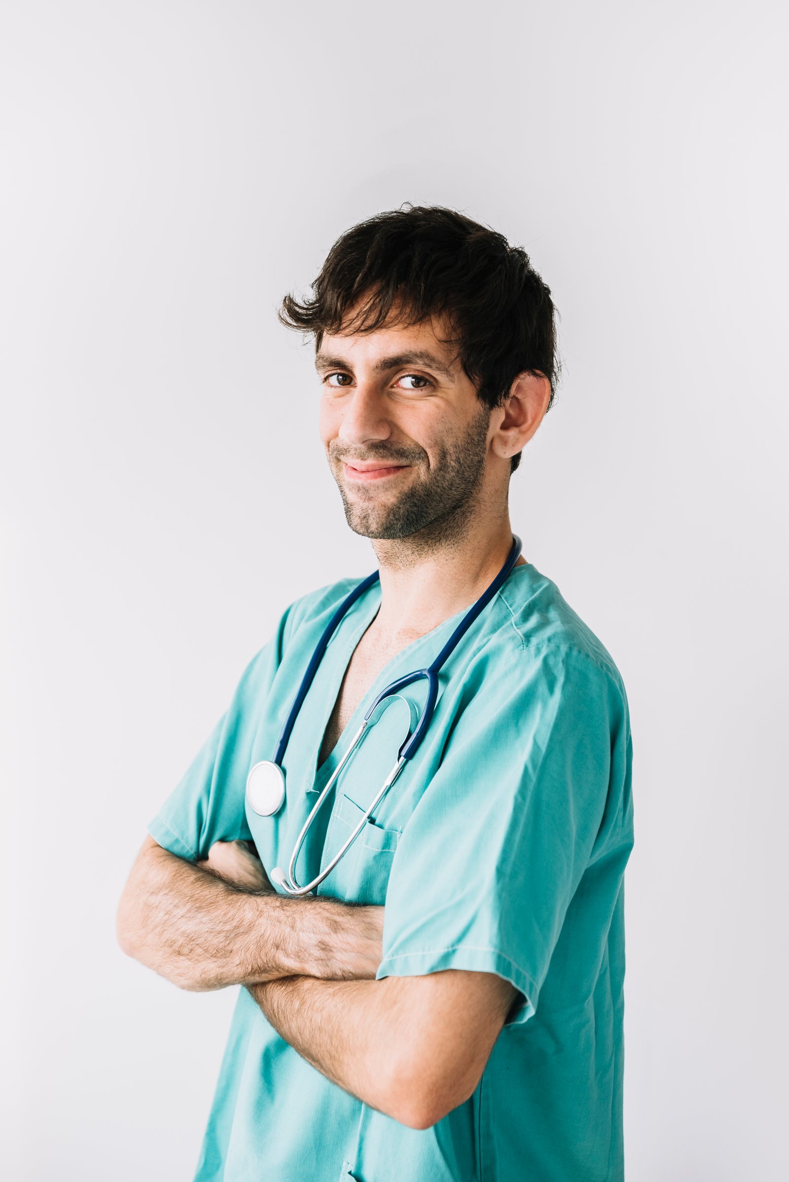 Portrait illustration of Vikram Nair, Visiting Physiotherapist