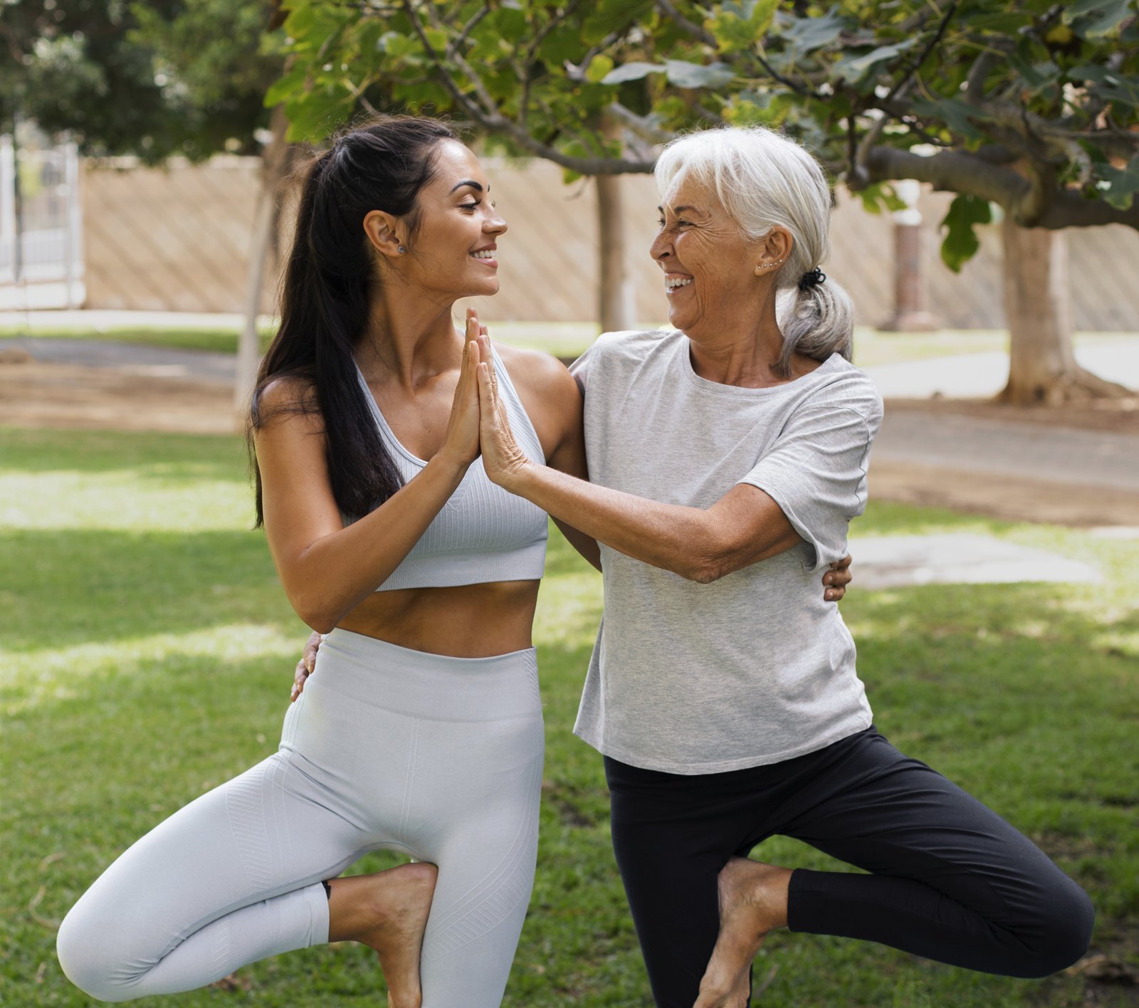 Illustration of seniors enjoying gentle yoga and chair exercise